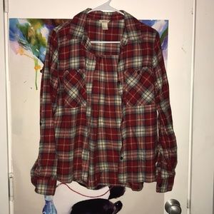Red white and navy flannel